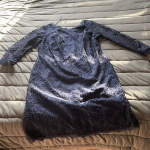 Navy Blue Lace Dress